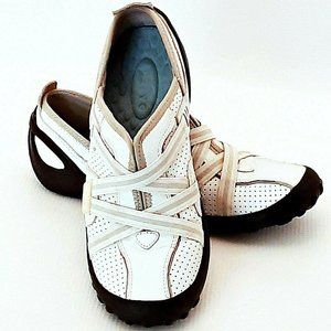 Women's PR!VO Clarks White Leather Sneaker Shoe